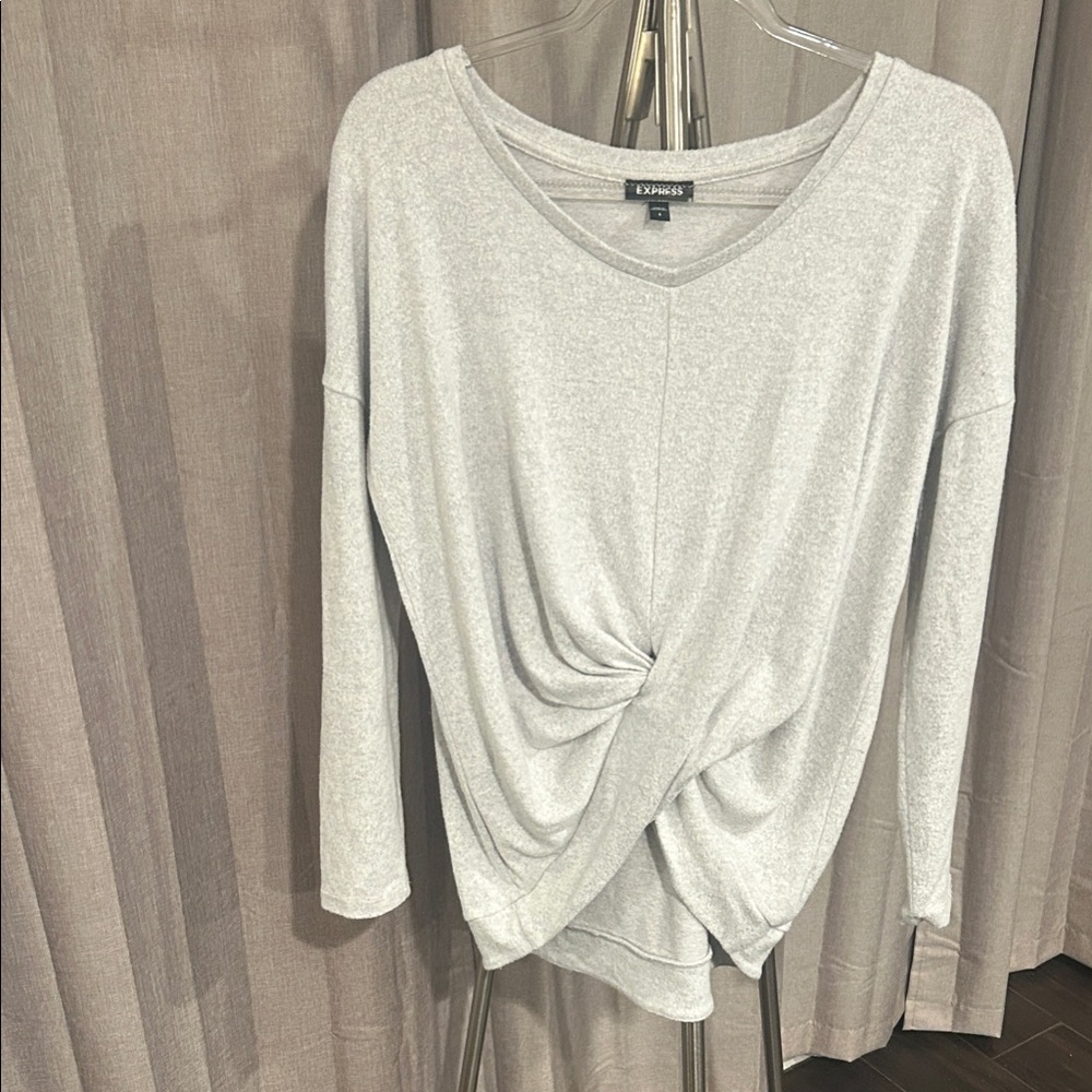 Express Gray Twist Front‎ Sweatshirt/sweater.